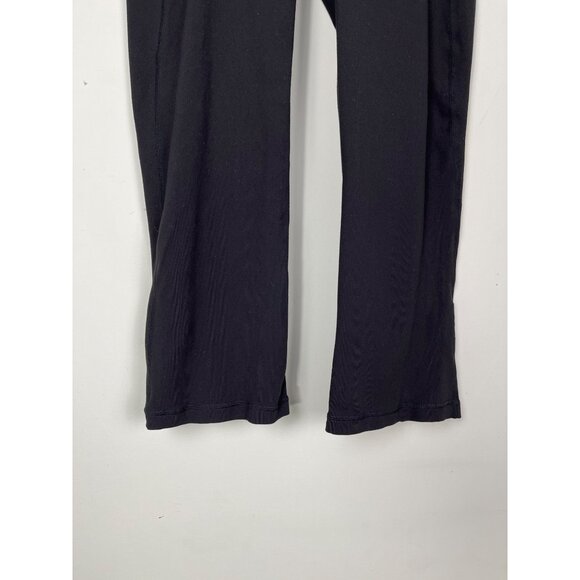 Lululemon Gather and Crow Crop Slip Hem Black Athletic Leggings Women's Sz. 6 - Picture 4 of 6